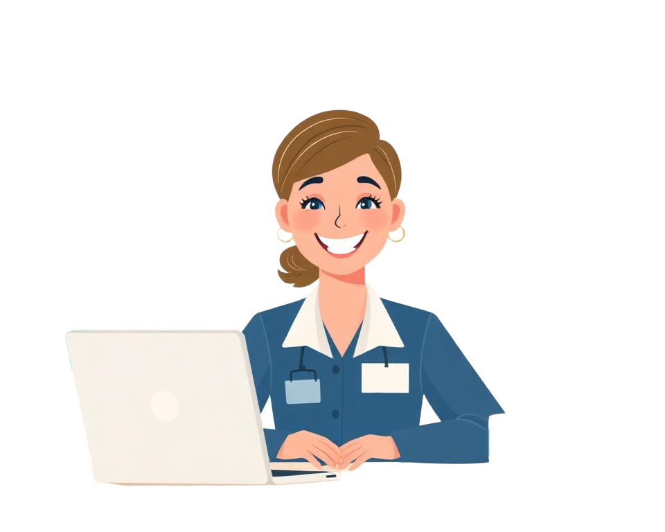 A friendly loan advisor at her desk
