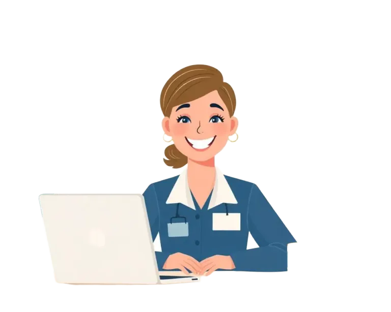 A friendly loan advisor at her desk